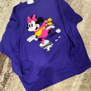 Disney  Purple Minnie Mouse Skating Sweatshirt